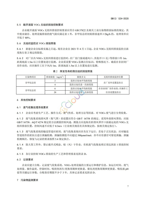 DB12524-2020工业企业挥发性有机物排放控制标准(图10)