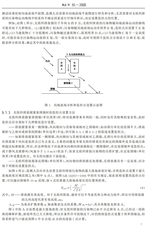 HJ-T55-2000大气污染物无组织排放监测技术导则(图9)